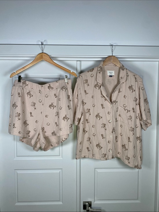 American Eagle Outfitters Other - American Eagle AE Lounge Western Cowboy Print Pajama Set XL Cotton